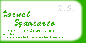 kornel szamtarto business card